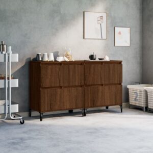 Sideboards 2 pcs Brown Oak 60x35x70 cm Engineered Wood