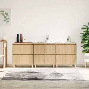 Sideboards 3 pcs Sonoma Oak 60x35x70 cm Engineered Wood