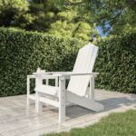 White Garden Adirondack Chair HDPE Weather-Resistant UV-Resistant Low Maintenance