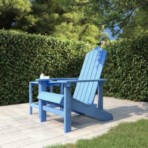 Aqua Blue Garden Adirondack Chair HDPE Weather-Resistant UV-Resistant Low Maintenance