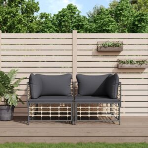 Outdoor Corner Sofa Set with Cushions  Poly Rattan Material  Weather Resistant  Sturdy Steel Frame  Modular Design