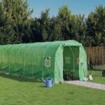 Greenhouse with Steel Frame Green 28 m² 14x2x2 m