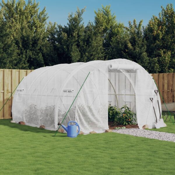 Spacious Greenhouse with Durable PE Cover and Sturdy Steel Frame - Ideal for Fruits  Vegetables  and Plants