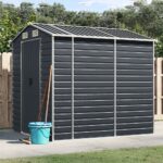 Garden Shed Anthracite 191x215x198 cm Galvanised Steel