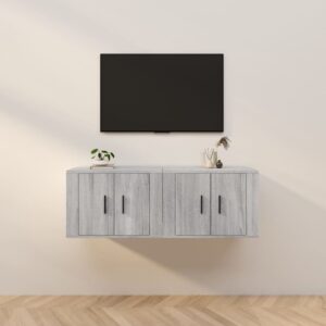 Wall-mounted TV Cabinets 2 pcs Grey Sonoma 57x34.5x40 cm