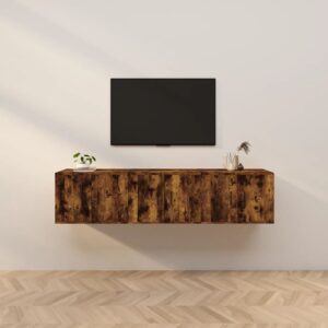 Wall-mounted TV Cabinets 3 pcs Smoked Oak 57x34.5x40 cm