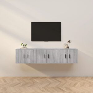 Wall-mounted TV Cabinets 3 pcs Grey Sonoma 57x34.5x40 cm