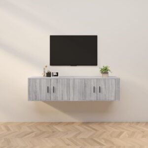 Wall-mounted TV Cabinets 2 pcs Grey Sonoma 80x34.5x40 cm