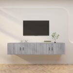 Wall-mounted TV Cabinets 2 pcs Grey Sonoma 100x34.5x40 cm