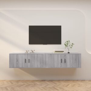 Wall-mounted TV Cabinets 2 pcs Grey Sonoma 100x34.5x40 cm