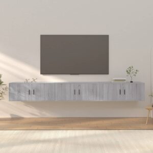 Wall-mounted TV Cabinets 3 pcs Grey Sonoma 100x34.5x40 cm