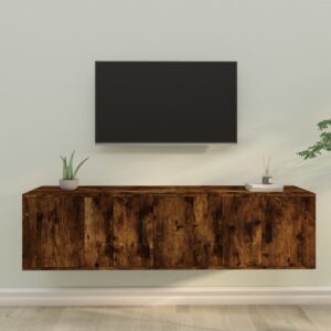 3 Piece TV Cabinet Set Smoked Oak Engineered Wood