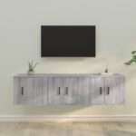 3 Piece TV Cabinet Set Grey Sonoma Engineered Wood