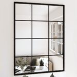 Wall Mirrors 2 pcs Black 80x60 cm Metal