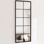 Wall Mirrors 2 pcs Black 100x40 cm Metal