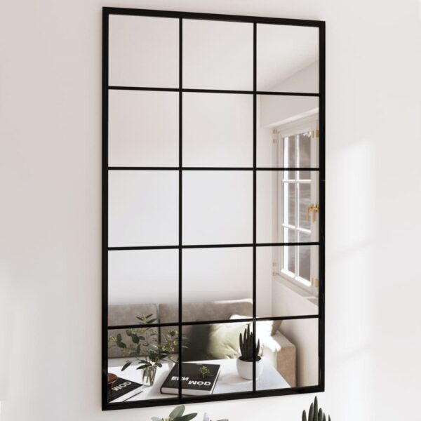 Wall Mirrors 3 pcs Black 100x60 cm Metal