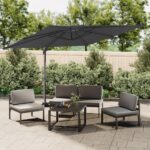 Double Top Cantilever Umbrella Anthracite 300x300 cm