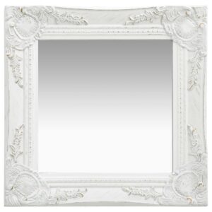 Wall Mirror Baroque  40x40 cm White