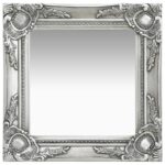 Wall Mirror Baroque  40x40 cm Silver