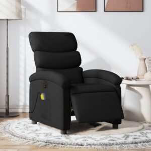 Electric Massage Recliner Chair Black Fabric