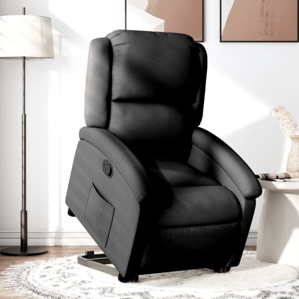 Stand up Recliner Chair Black Fabric