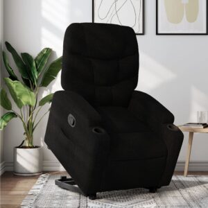 Stand up Recliner Chair Black Fabric