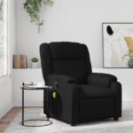 Massage Recliner Chair Black Faux Leather