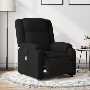 Electric Massage Recliner Chair Black Fabric