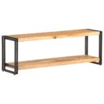 Solid Acacia Wood TV Cabinet - Industrial   Stable  Durable  Ample Storage  Unique Finish