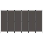 High-Quality 6-Panel Room Divider in Anthracite - Freestanding  Practical  Ideal for Privacy