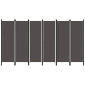 High-Quality 6-Panel Room Divider in Anthracite - Freestanding  Practical  Ideal for Privacy