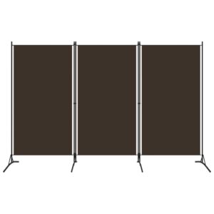 High-Quality 3-Panel Room Divider in Brown  Fabric Material  Versatile and Foldable  Ideal for Privacy and Sunlight Control