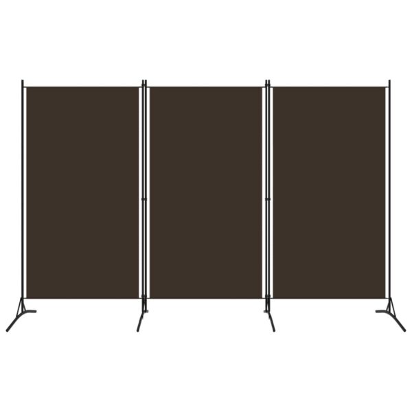 High-Quality 3-Panel Room Divider in Brown  Fabric Material  Versatile and Foldable  Ideal for Privacy and Sunlight Control