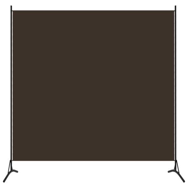 High-Quality Brown Fabric Room Divider  Single Panel  Freestanding  Privacy Screen  Sturdy Iron Frame