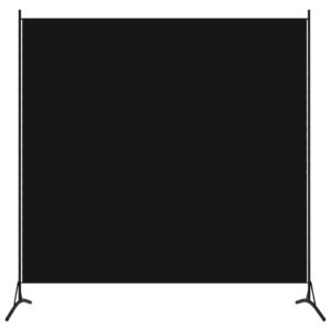 High-Quality Fabric Room Divider in Black  175x180 cm  Versatile and Foldable  Privacy Screen