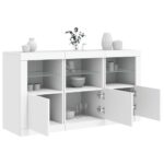 Sideboard with LED Lights White 123x37x67 cm