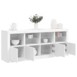 Sideboard with LED Lights White 163x37x67 cm