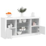 Sideboard with LED Lights White 142.5x37x67 cm