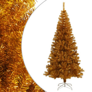 Artificial Christmas Tree with Stand  Gold  180 cm  PET Material  Indoor and Outdoor Use