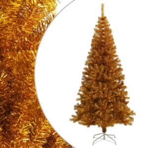 Artificial Christmas Tree with Stand  Gold  210 cm  PET Material  Indoor and Outdoor Use