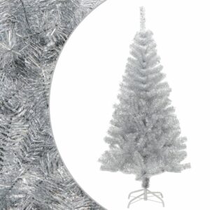 Artificial Christmas Tree with Stand Silver 150 cm PET