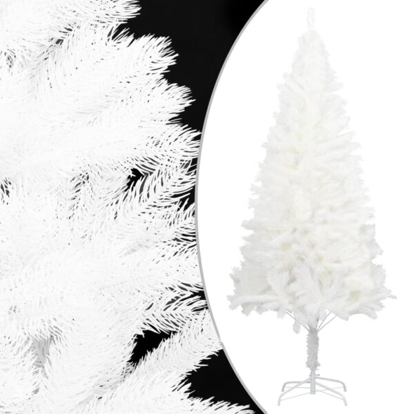 Artificial Christmas Tree Lifelike Needles White Indoor Outdoor Use Durable PE Material