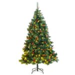 Artificial Hinged Christmas Tree 300 LEDs 180 cm