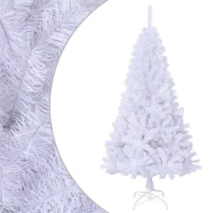 Artificial Christmas Tree White 150cm PVC Thick Branches Indoor Outdoor Use with Stand