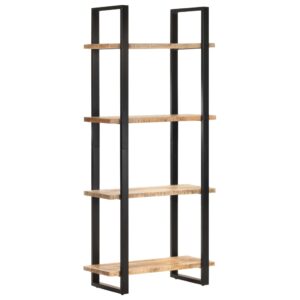 4-Tier Bookcase 80x40x180 cm Rough Mango Wood