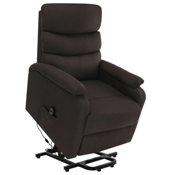 Stand up Massage Chair Dark Brown Fabric