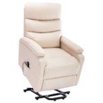 Stand up Massage Chair Cream Fabric