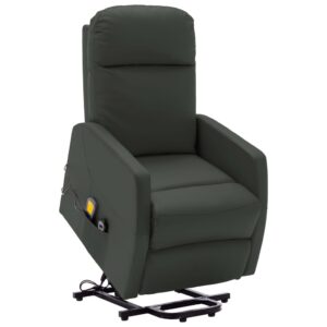 Stand up Massage Chair Anthracite Faux Leather