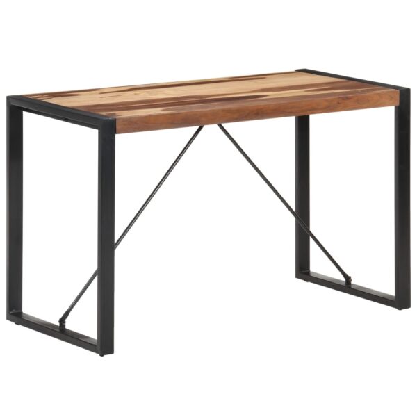 Solid Acacia and Rubberwood Dining Table with Sheesham Finish  Industrial   Stable and Durable