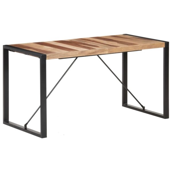 Solid Acacia and Rubberwood Dining Table with Sheesham Finish  Industrial